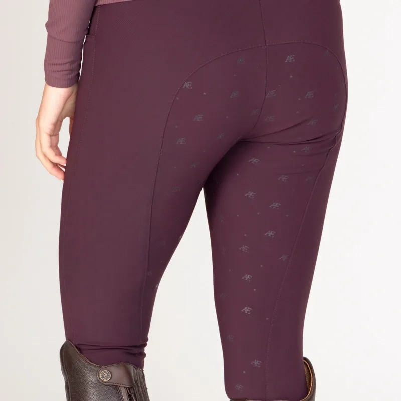Shires Aubrion Equestrian Winter Breeches - Thistle-9