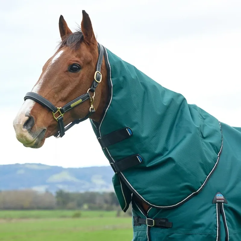 WeatherBeeta ComFiTec Classic 220g Turnout Neck Cover - Forest Green/Black
