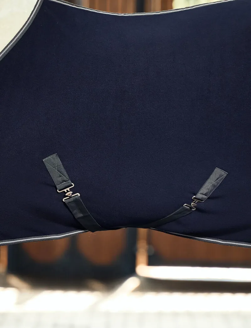 WeatherBeeta Sherpa Fleece Cooler Rug Standard Neck - Navy/Charcoal -2