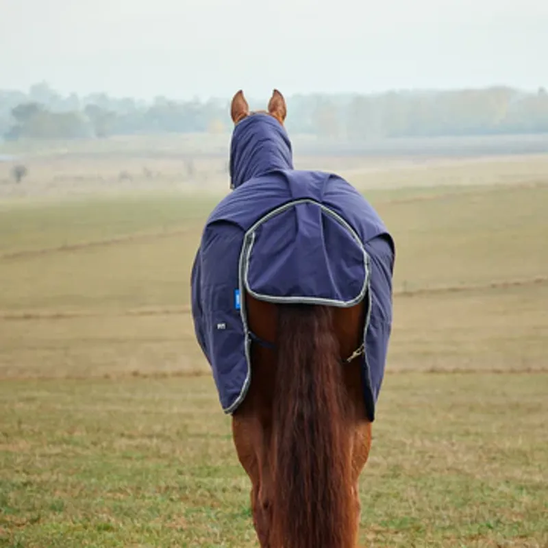 WeatherBeeta ComFiTec Tyro 50g Turnout Combo Neck Rug - Navy/Charcoal-3