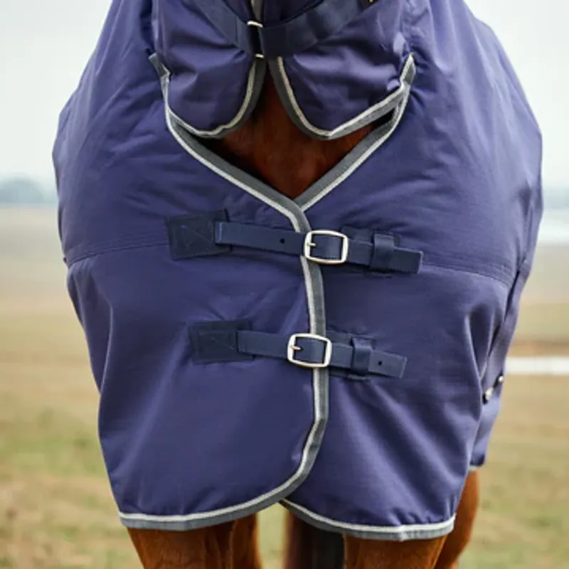 WeatherBeeta ComFiTec Tyro 50g Turnout Combo Neck Rug - Navy/Charcoal-1