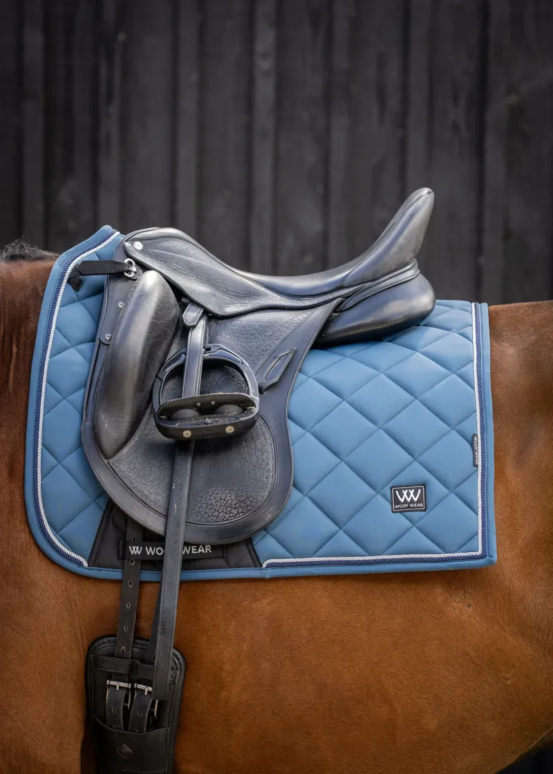 Woof Wear Vision Aura Dressage Saddle Pad - Petrol Blue Full-1