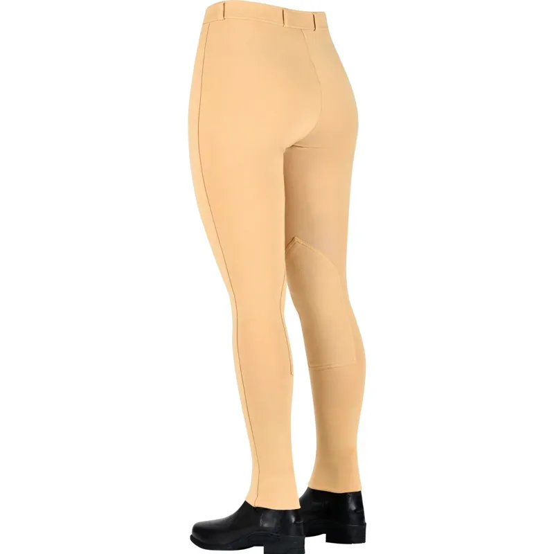 Saxon Warm Up II Zip Front Ladies Jodhpurs - Beige-1