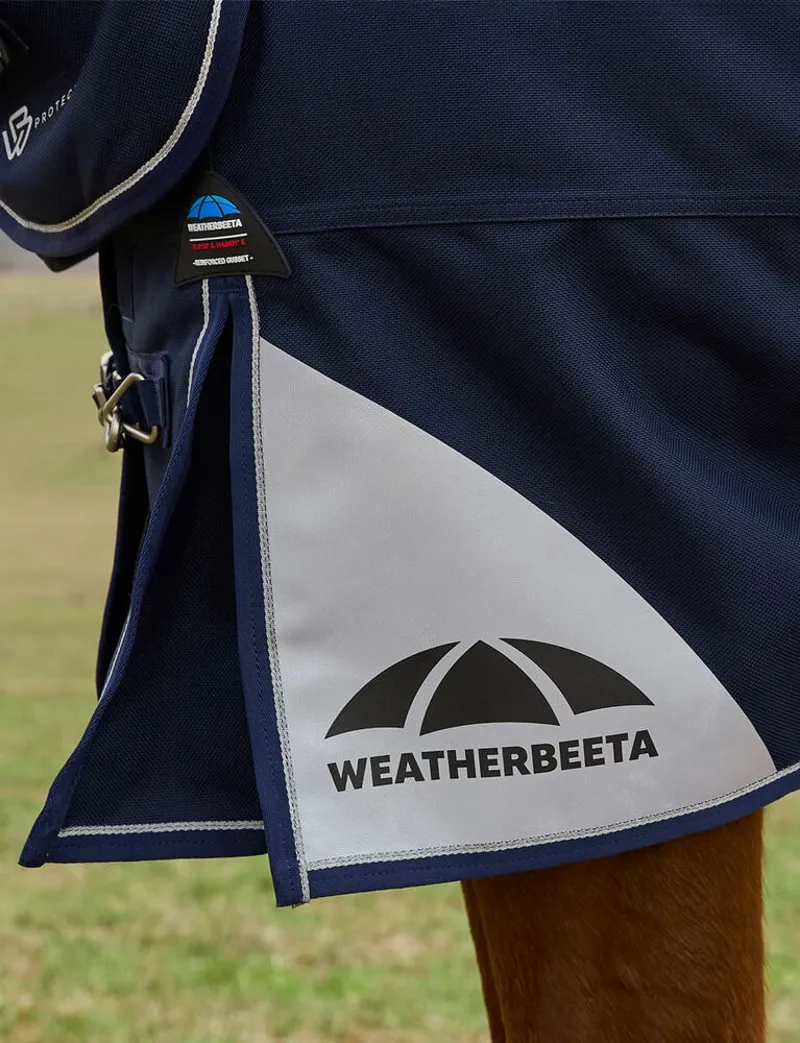 WeatherBeeta ComFiTec Ultra 220g Turnout Detach-A-Neck Rug - Navy-2