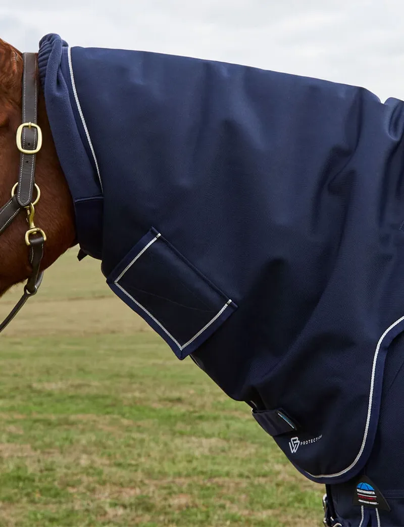 WeatherBeeta ComFiTec Ultra 220g Turnout Detach-A-Neck Rug - Navy-4