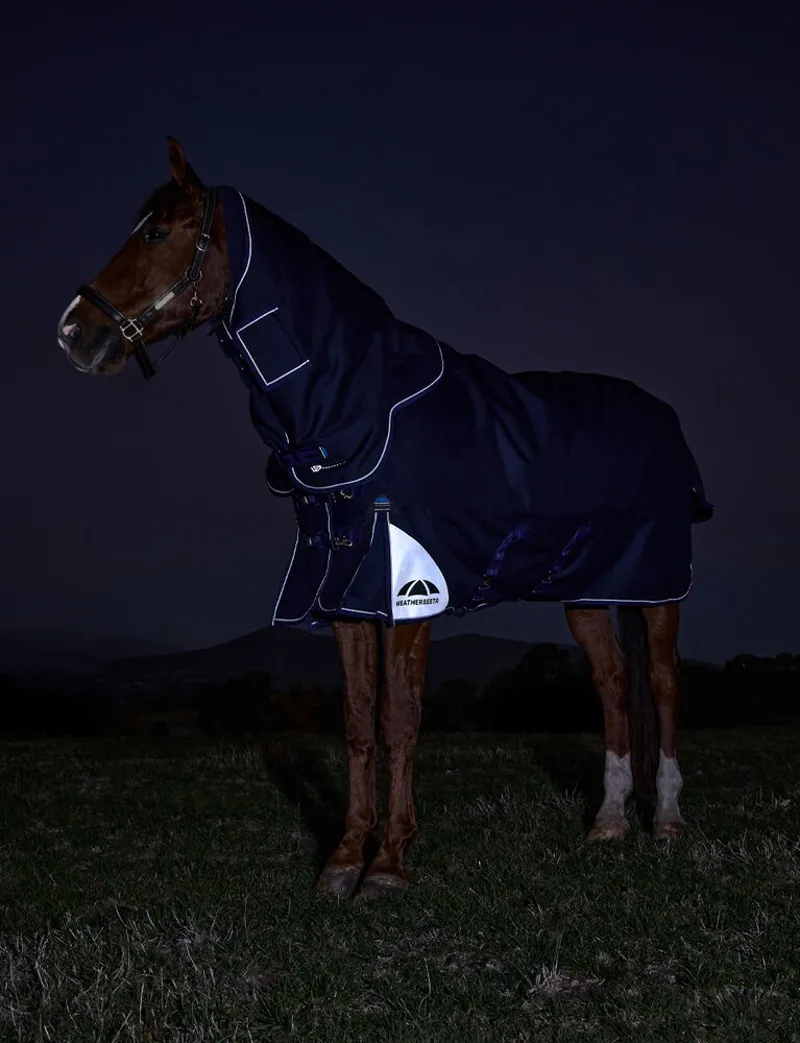WeatherBeeta ComFiTec Ultra 220g Turnout Detach-A-Neck Rug - Navy-8