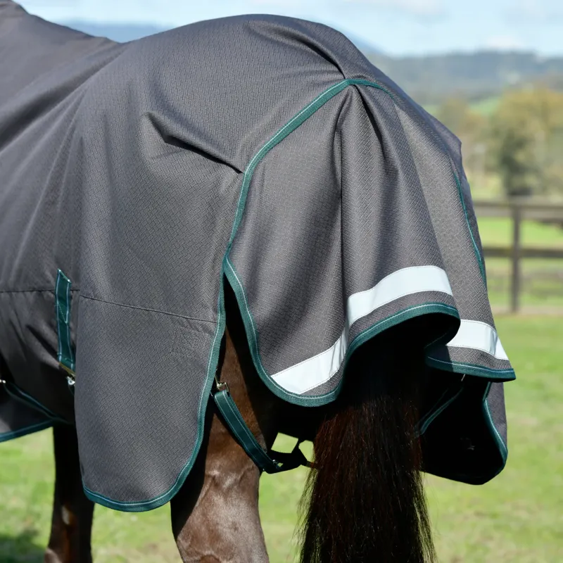 WeatherBeeta ComFiTec Plus Dynamic II 100g Detach-A-Neck Turnout Rug - Grey-4