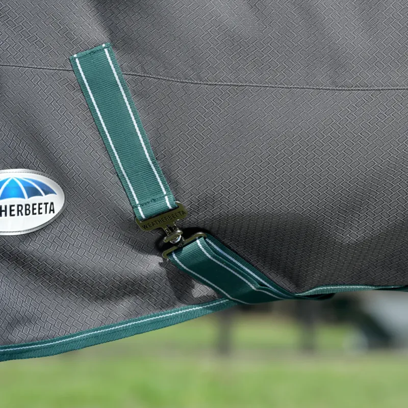 WeatherBeeta ComFiTec Plus Dynamic II 100g Detach-A-Neck Turnout Rug - Grey-3