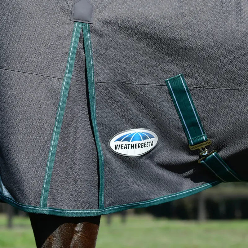 WeatherBeeta ComFiTec Plus Dynamic II 100g Detach-A-Neck Turnout Rug - Grey-2