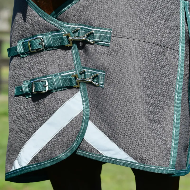 WeatherBeeta ComFiTec Plus Dynamic II 100g Detach-A-Neck Turnout Rug - Grey-1