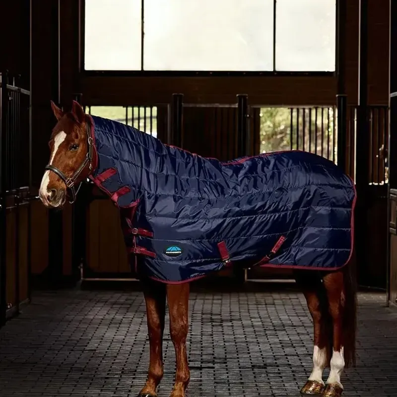WeatherBeeta ComFiTec 210D Channel Quilt Stable Combo Neck 220g - Navy/Burgundy