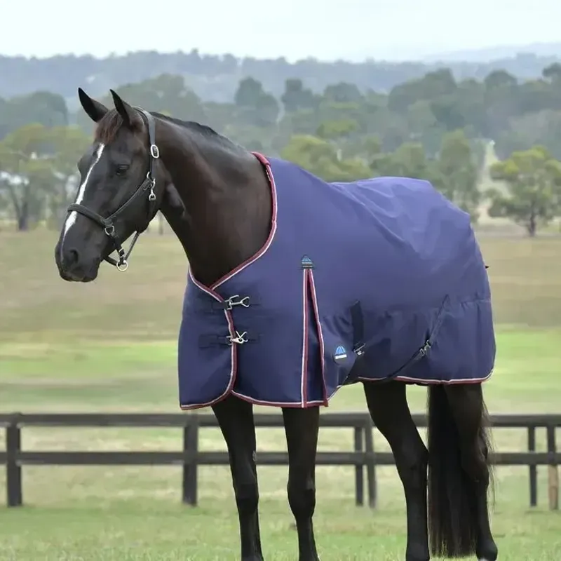WeatherBeeta ComFiTec 220g Essential Turnout Rug - Navy/Burgundy 