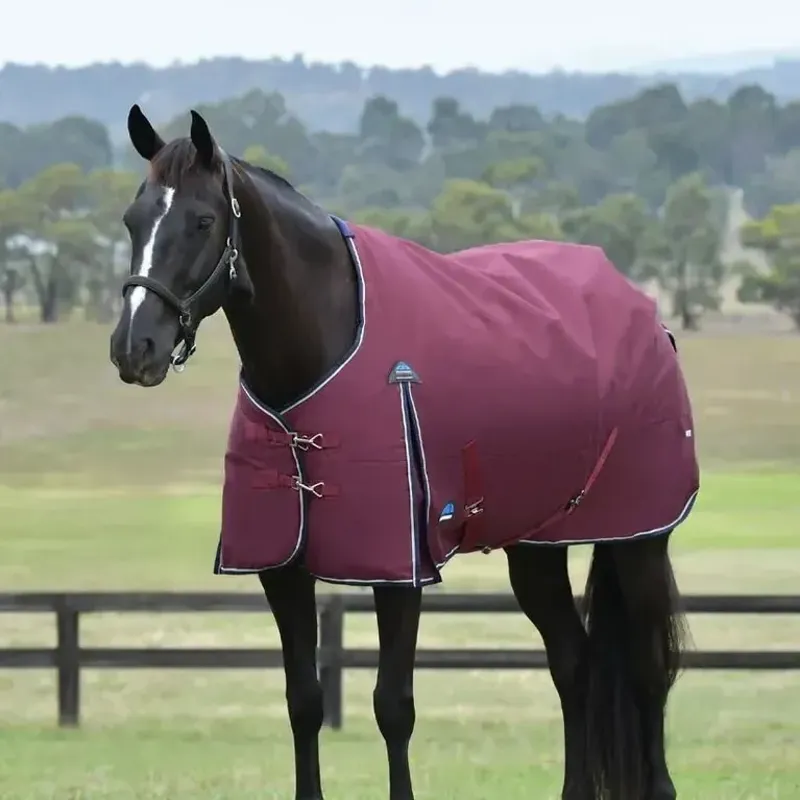 WeatherBeeta ComFiTec Essential 220g Turnout Rug - Burgundy/Navy