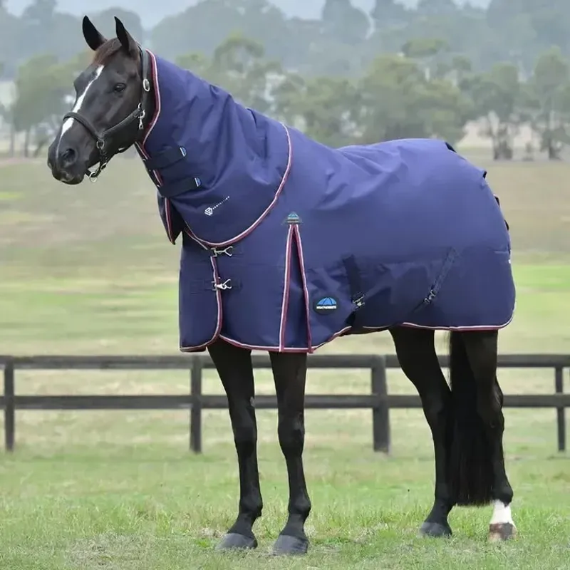 WeatherBeeta ComFiTec Essential Turnout Detach-A-Neck 50G - Navy/Burgundy