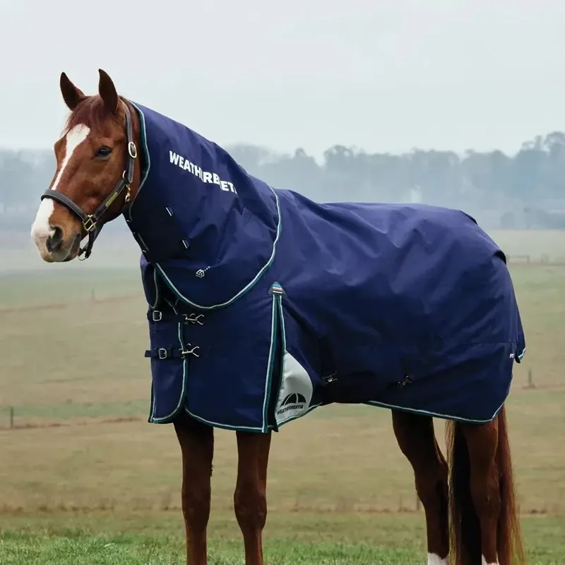 WeatherBeeta ComFiTec Plus Dynamic 360g Turnout Detach-A-Neck - Navy/Forest Green