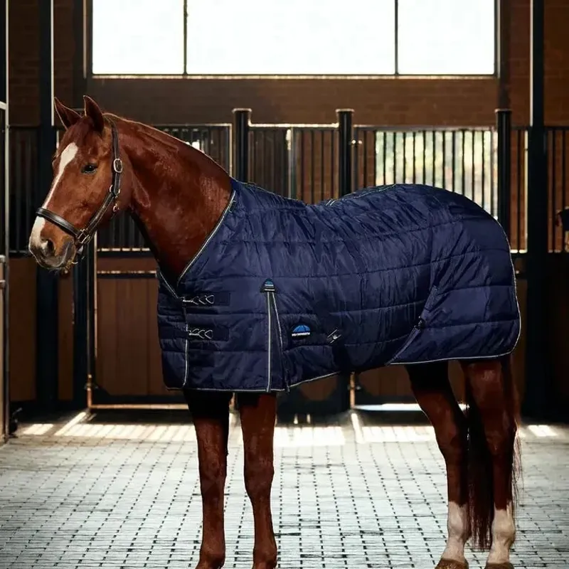 WeatherBeeta ComFiTec PP Channel 220g Quilt Stable Detach-A-Neck Rug - Navy/Charcoal 
