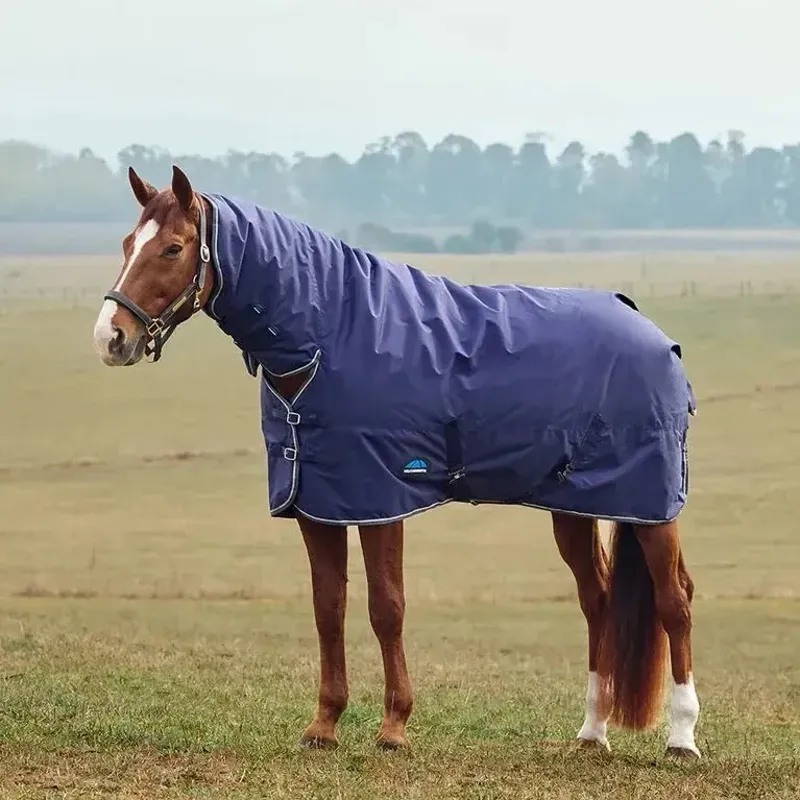 WeatherBeeta ComFiTec Tyro Turnout 360g Combo Neck Rug - Navy/Charcoal 