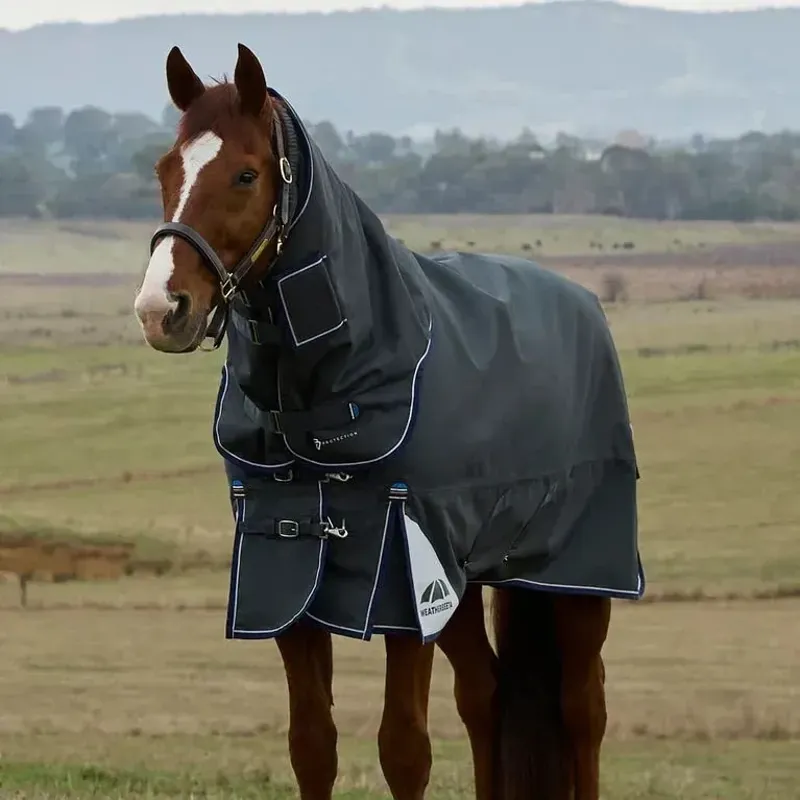 WeatherBeeta ComFiTec Ultra Detach-A-Neck 100g Turnout Rug - Charcoal