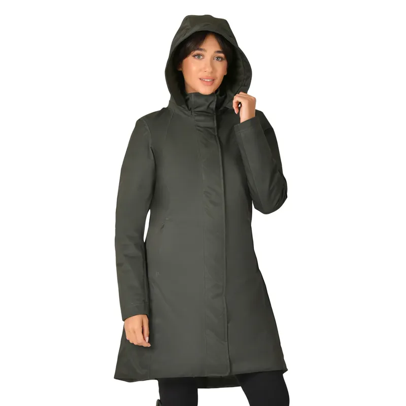 WeatherBeeta All Purpose Waterproof Longline Ladies Jacket - Midnight Green-1