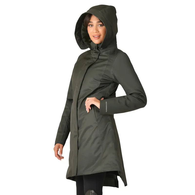 WeatherBeeta All Purpose Waterproof Longline Ladies Jacket - Midnight Green-3