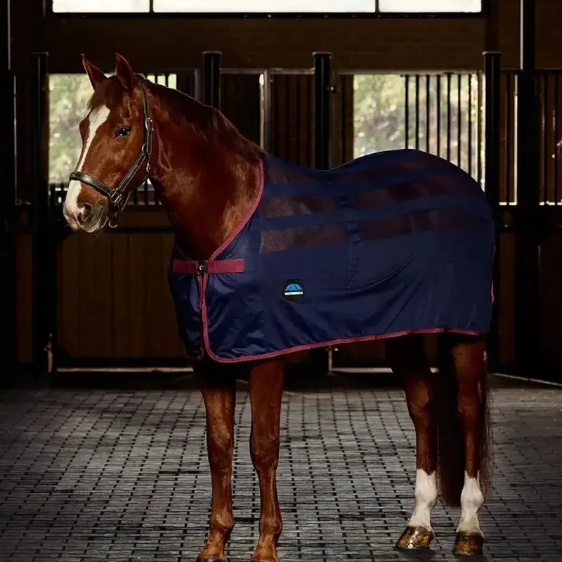 WeatherBeeta Scrim Cooler Rug Standard Neck - Navy/Burgundy