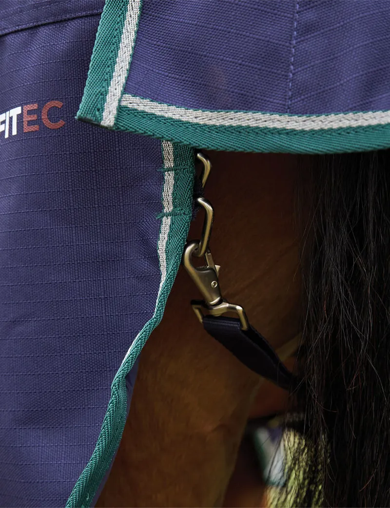 WeatherBeeta ComFiTec Plus 100G Dynamic Turnout High Neck Rug - Navy-7