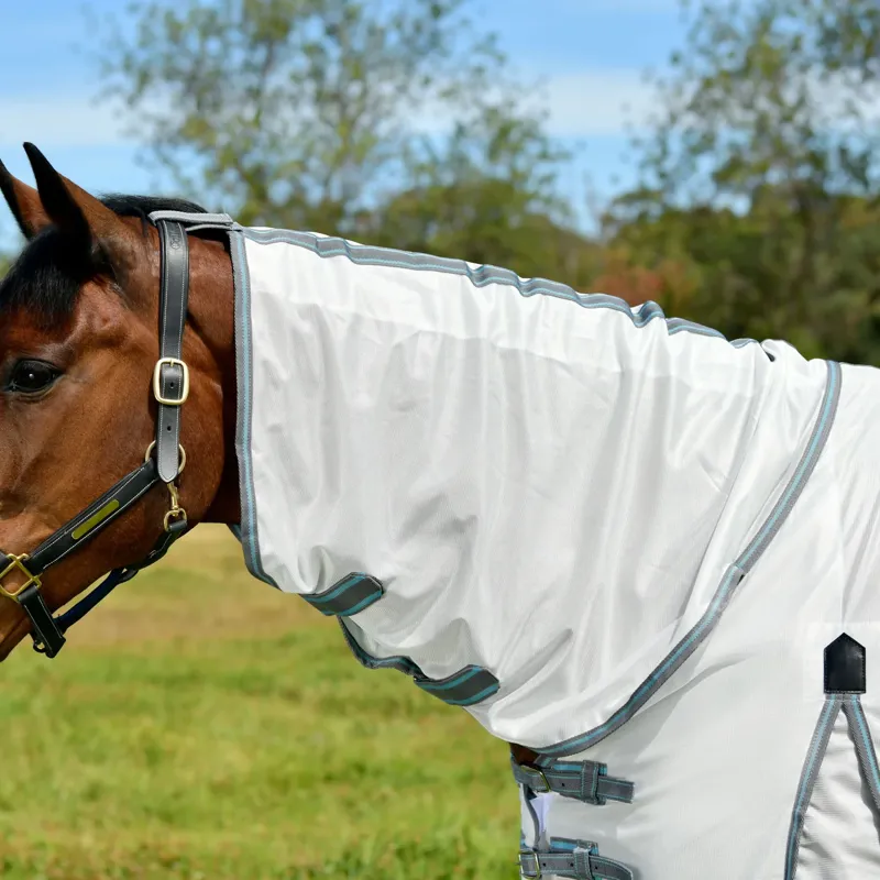 WeatherBeeta ComFiTec Essential Mesh II Combo Neck Fly Rug - White/Grey-1