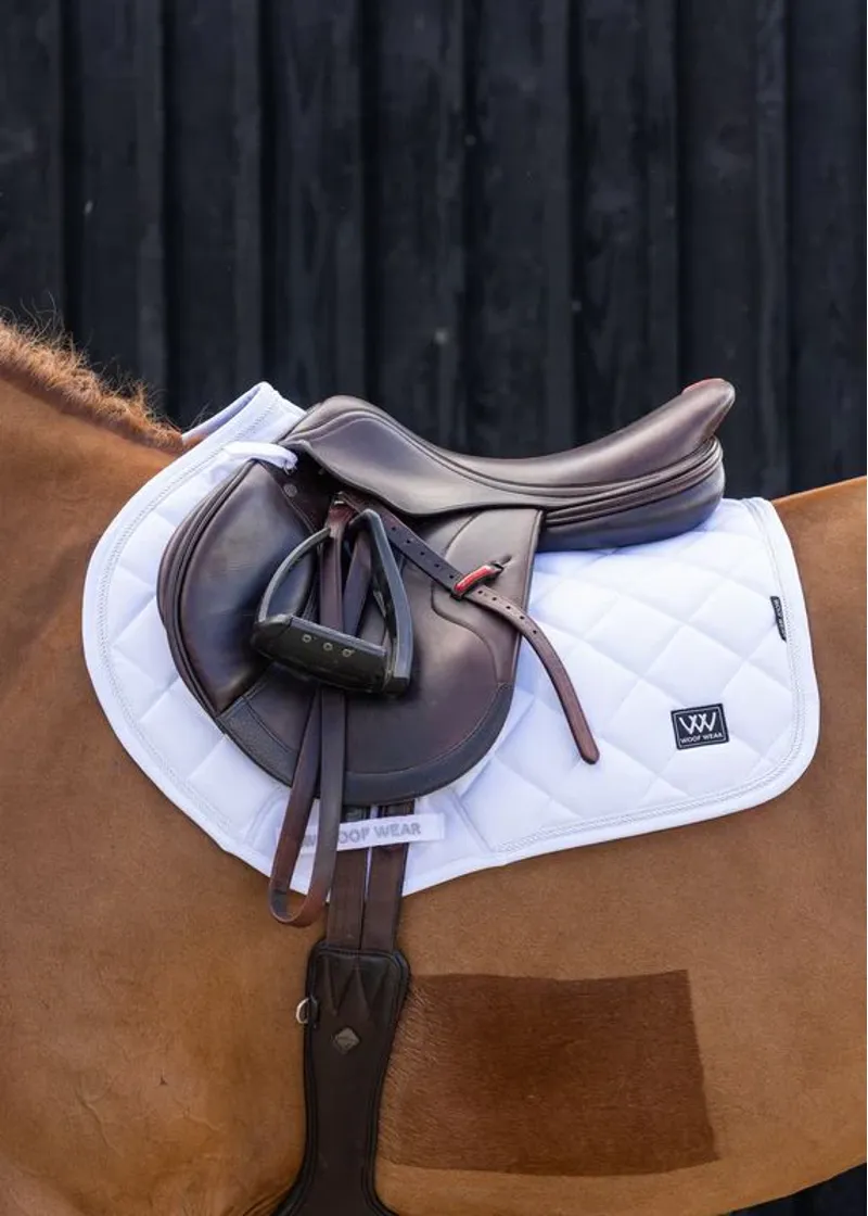 Woof Wear Vision Aura Close Contact Saddle Pad - White Full Size-2