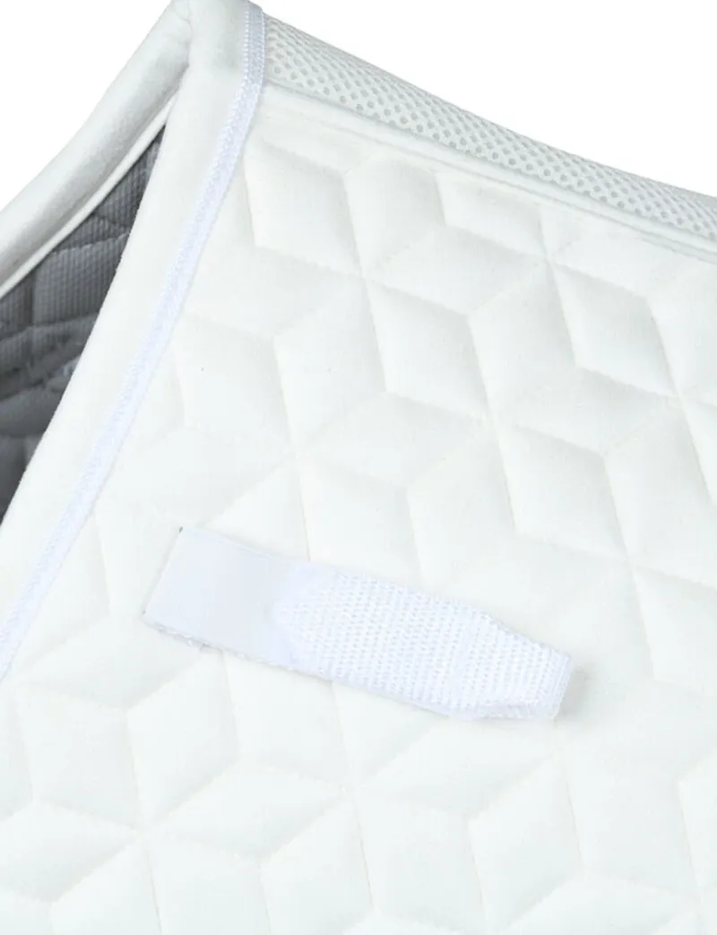 WeatherBeeta Suede Elite Air-Tec Jump Shaped Saddle Pad - White-2
