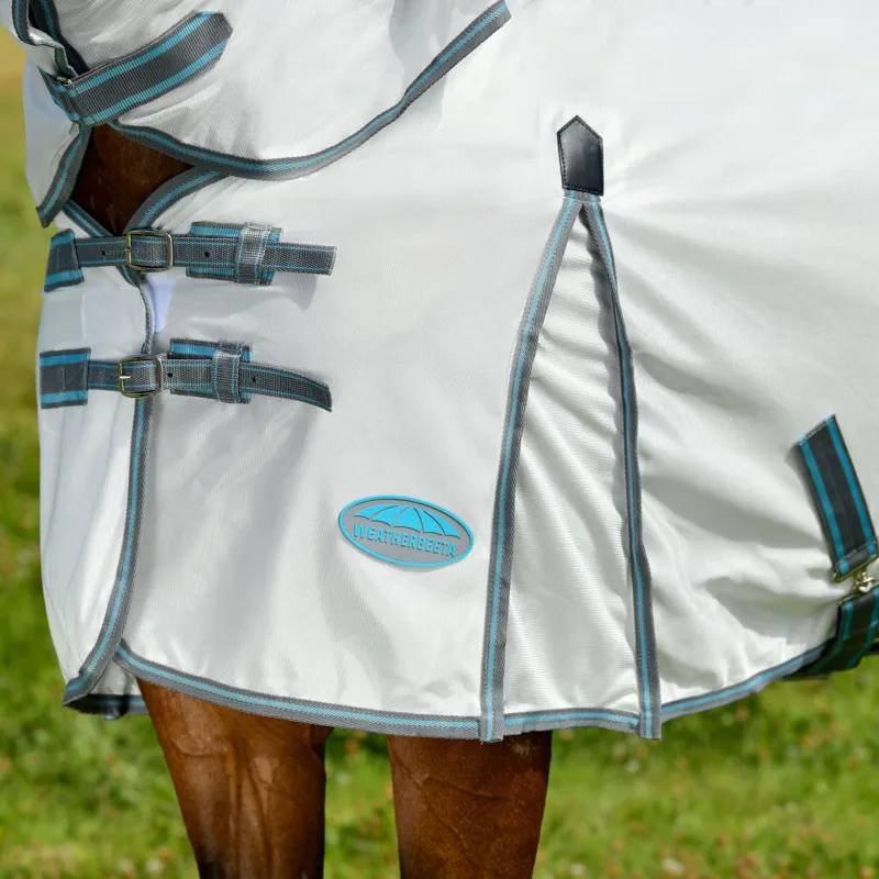 WeatherBeeta ComFiTec Essential Mesh II Combo Neck Fly Rug - White/Grey-3