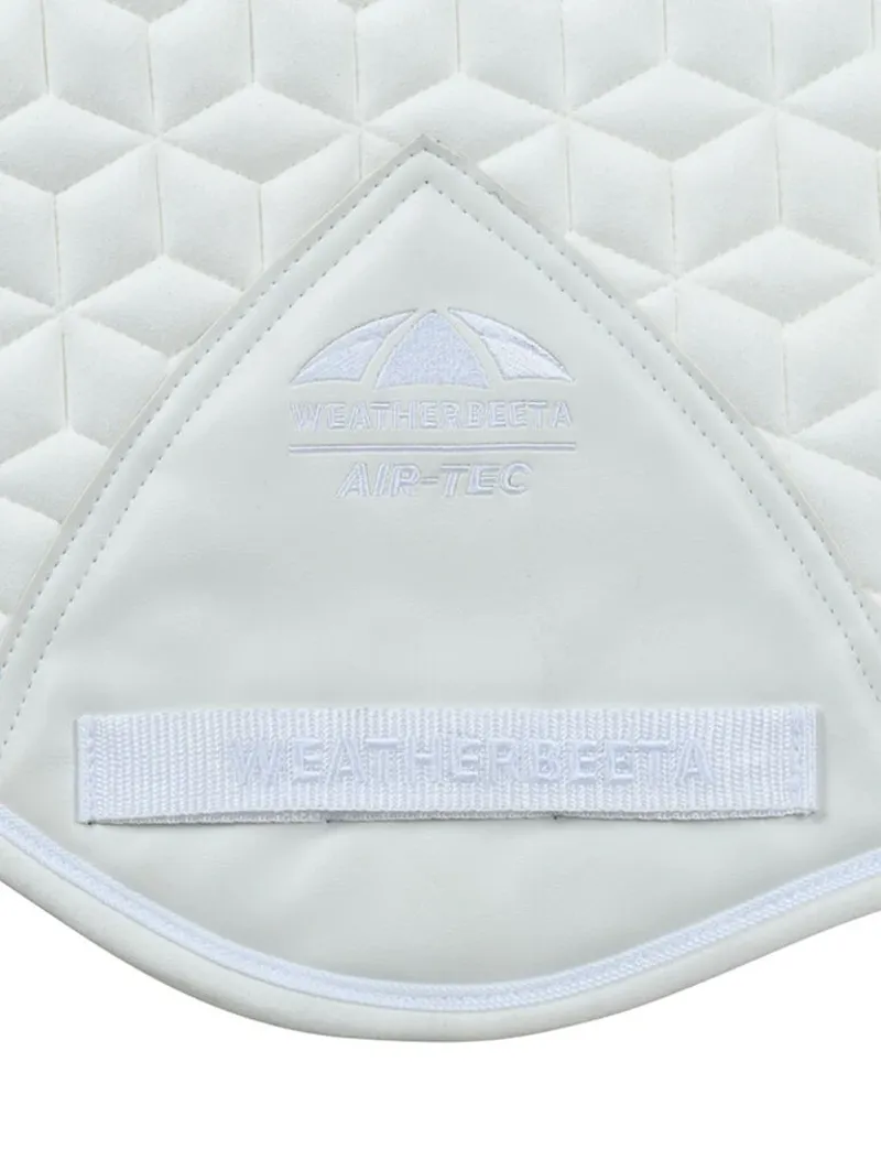 WeatherBeeta Suede Elite Air-Tec Jump Shaped Saddle Pad - White-3