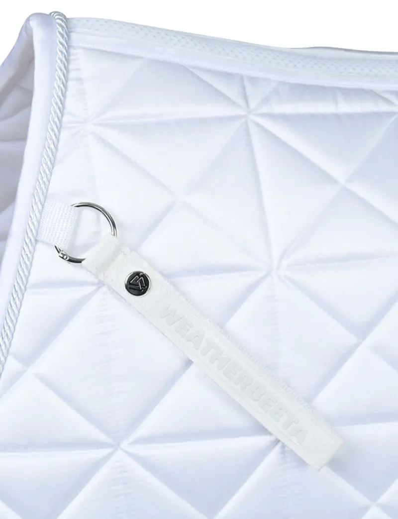 WeatherBeeta Satin Luxe Air-Tec Euro Jump Shaped Saddle Pad - White-4