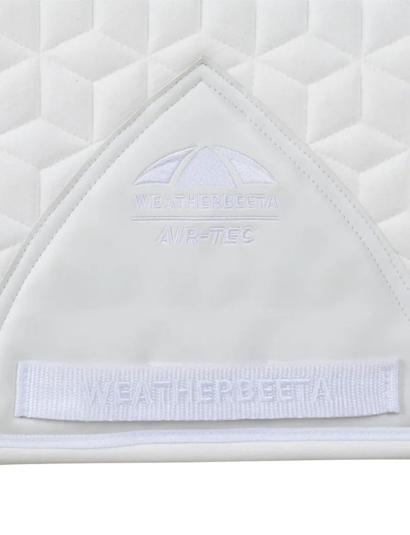 WeatherBeeta Suede Elite Air-Tec Dressage Saddle Pad - White-4
