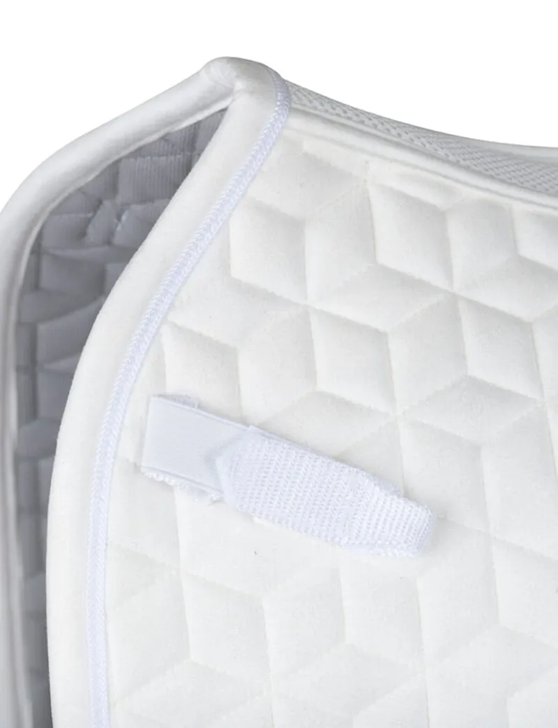 WeatherBeeta Suede Elite Air-Tec Dressage Saddle Pad - White-5