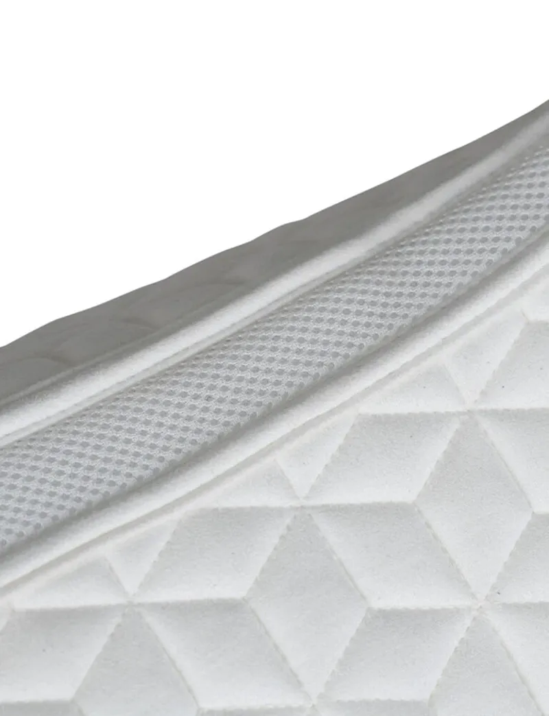 WeatherBeeta Suede Elite Air-Tec Dressage Saddle Pad - White-6