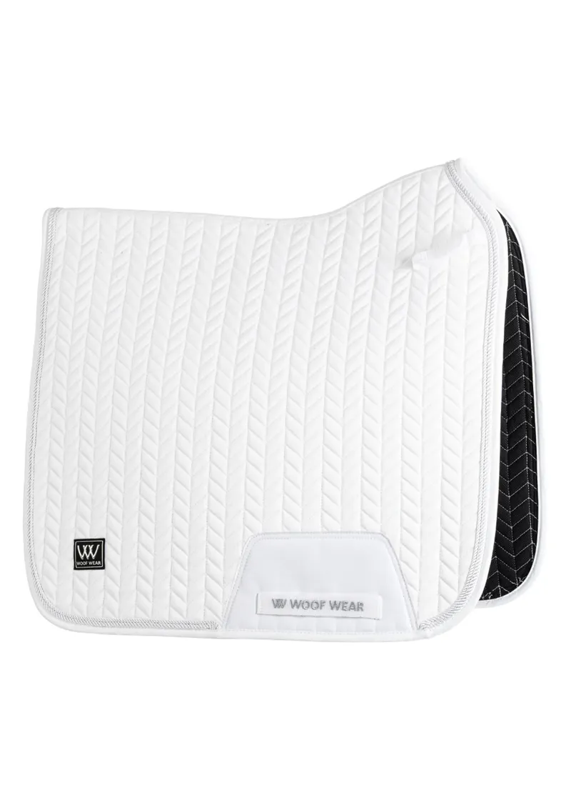 Woof Wear Herringbone Dressage Saddle Pad - White