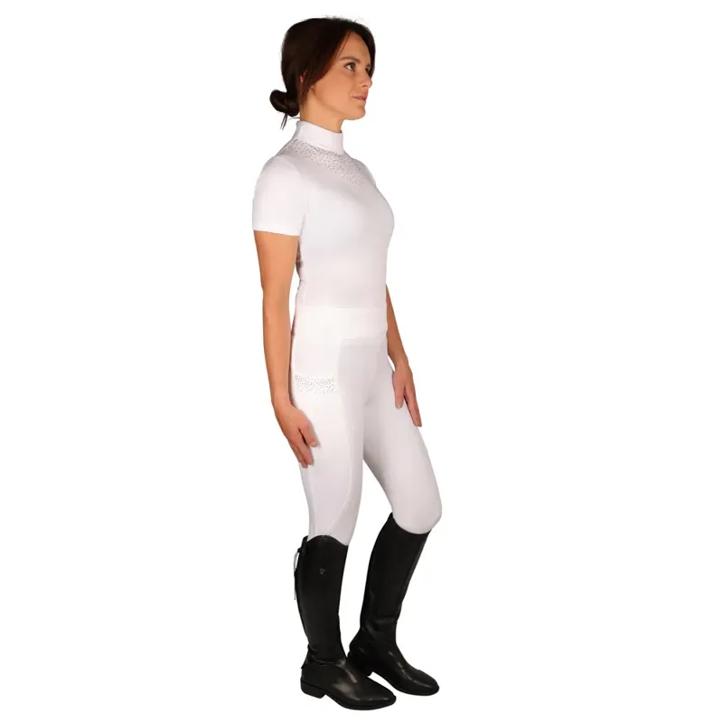 Hy Equestrian Roka Regal Ladies Riding Tights - White