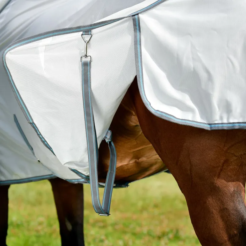 WeatherBeeta ComFiTec Essential Mesh II Combo Neck Fly Rug - White/Grey-5