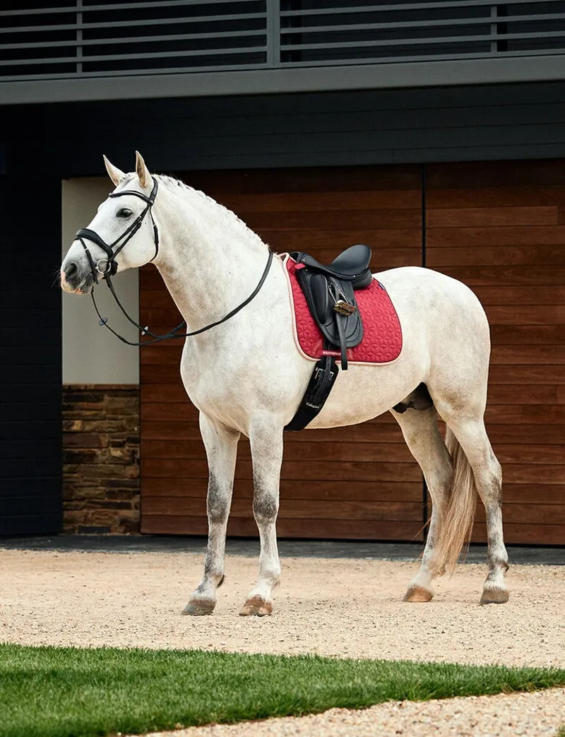 WeatherBeeta Suede Elite Air-Tec Dressage Saddle Pad - Wine Plum-1