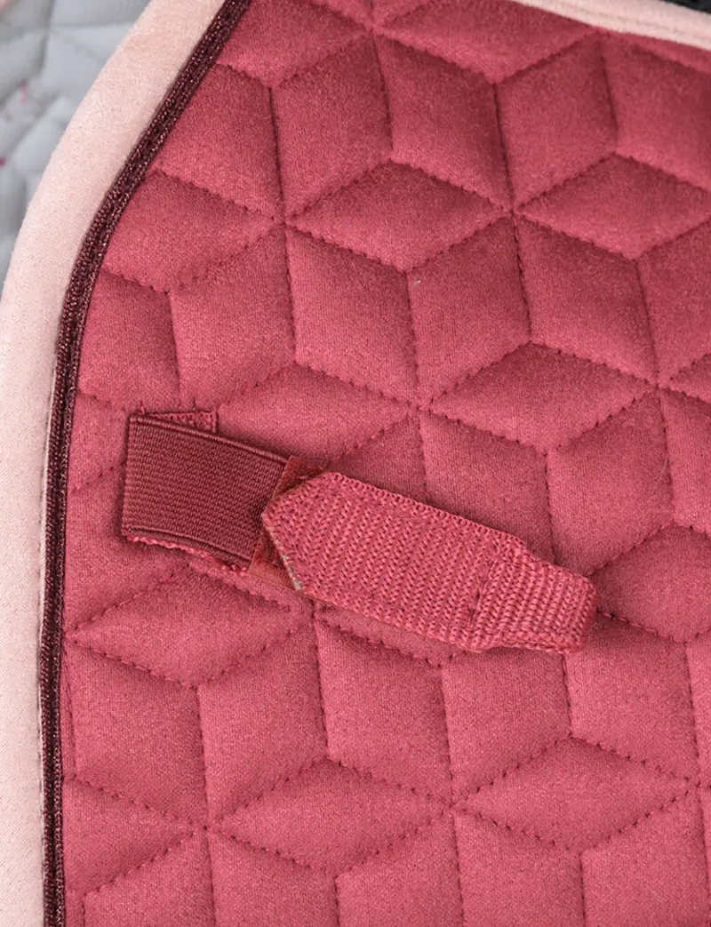WeatherBeeta Suede Elite Air-Tec Dressage Saddle Pad - Wine Plum-2