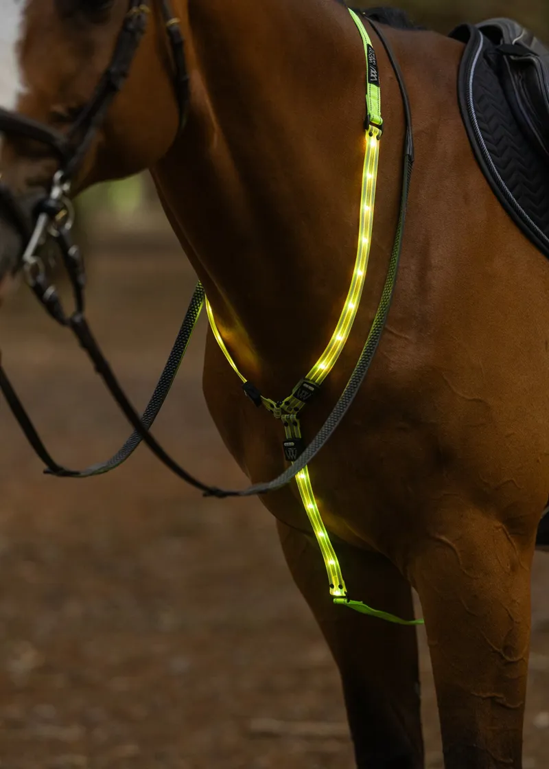 Woof Wear LED Neck Band - Hi Vis Yellow Medium/Large