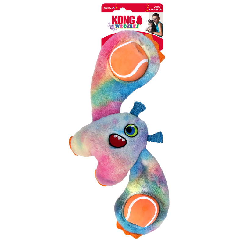 KONG Woozles Monster Dog Toy - Assorted Colours-1