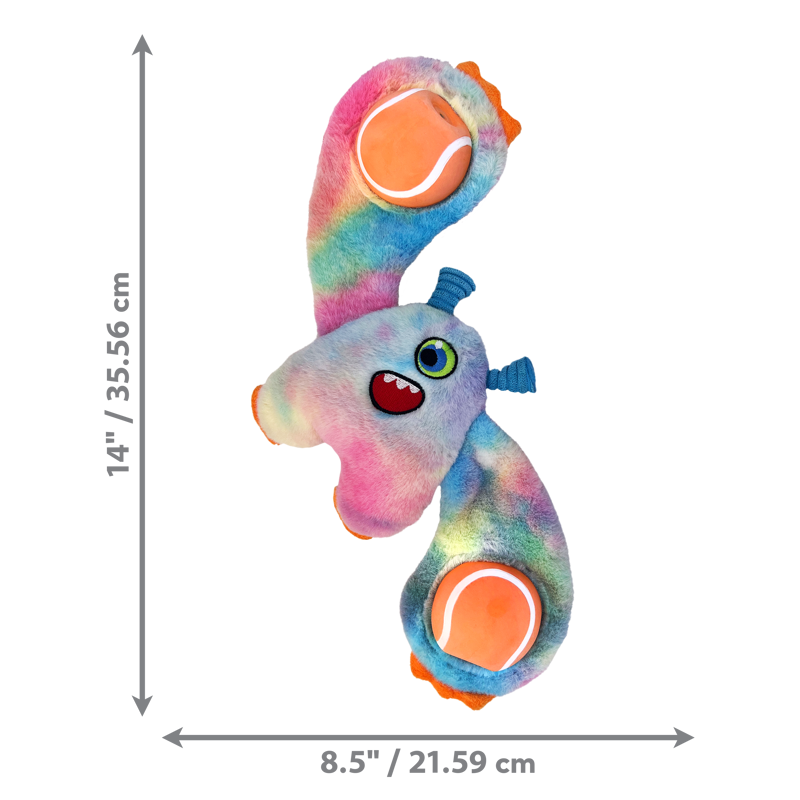 KONG Woozles Monster Dog Toy - Assorted Colours-3