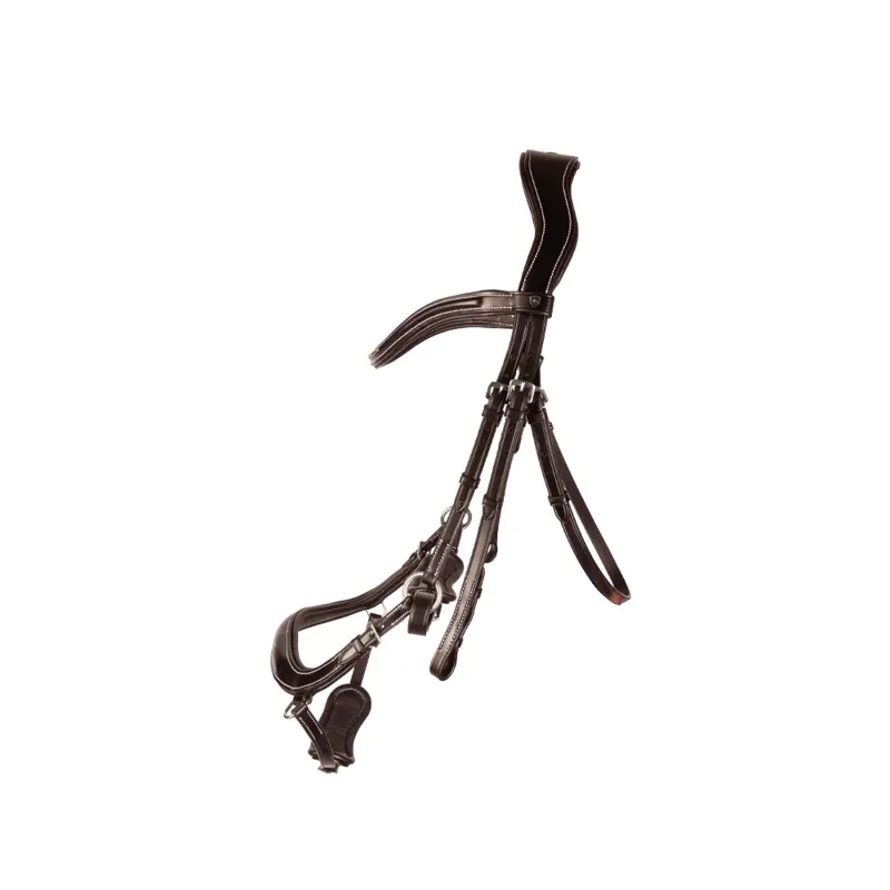 Hy Equestrian ProPresicce Pelle Drop Leather Bridle - Brown/Silver