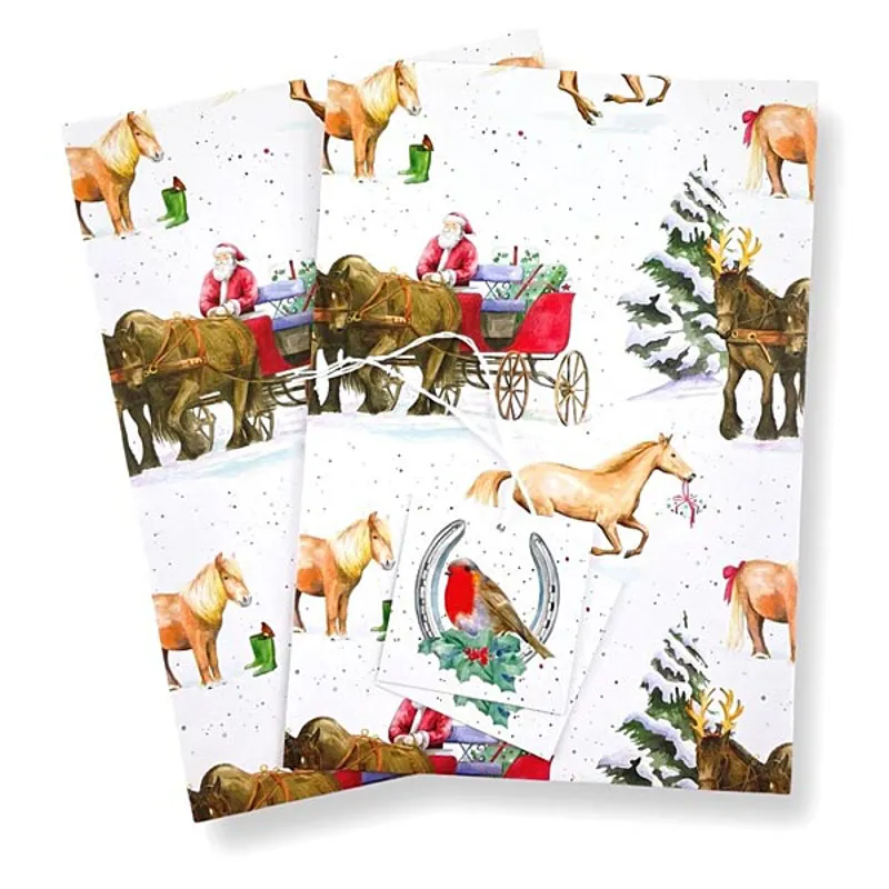 Christmas Wrap - Horse and Carriage