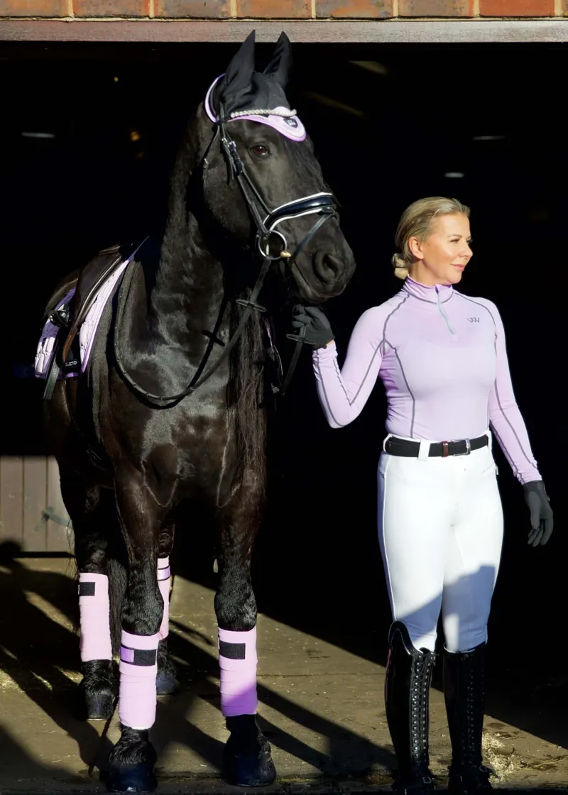 Woof Wear Performance Riding Base Layer - Lilac-1