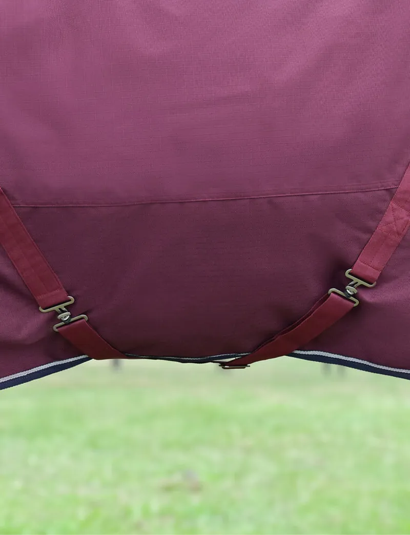 WeatherBeeta ComFiTec 360g Essential Turnout Combo Rug - Burgundy/Navy -6