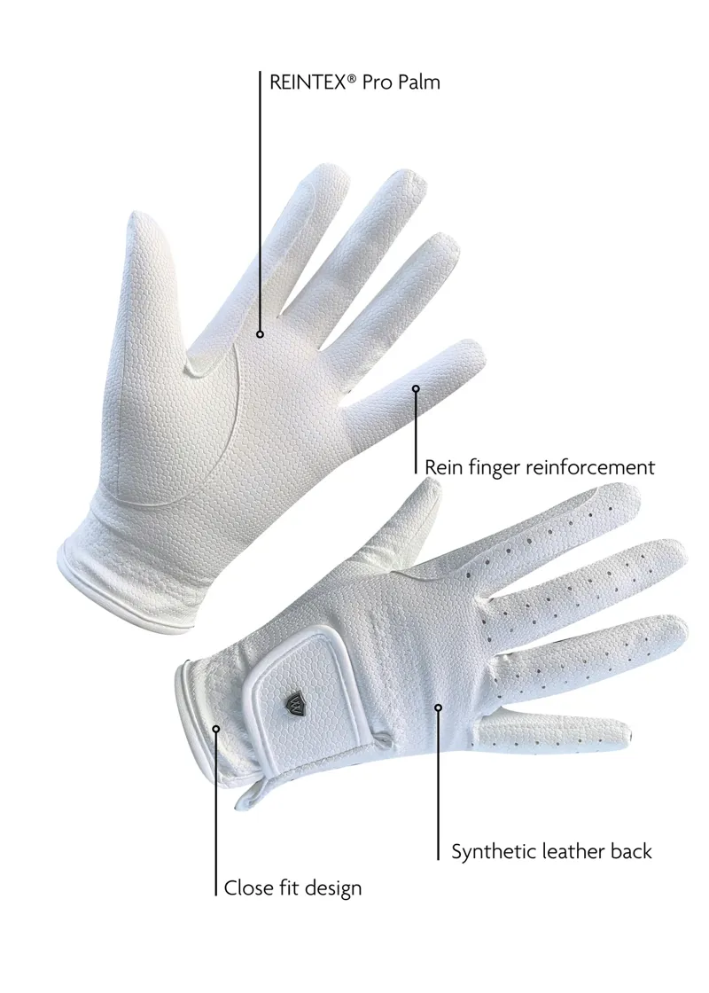 Woof Wear Competition Riding Glove - White-1