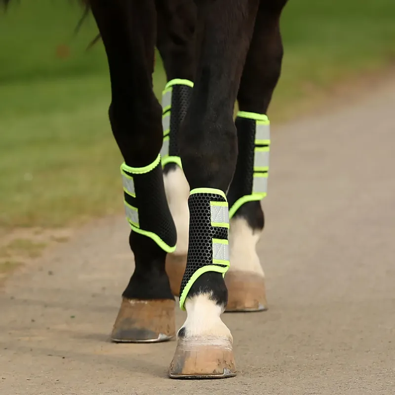 Equilibrium Tri-Zone Brushing Boots - Fluorescent Yellow-1