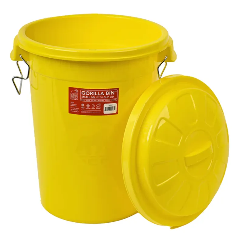 Red Gorilla 30L Storage Bin with Clip Lid - Yellow
